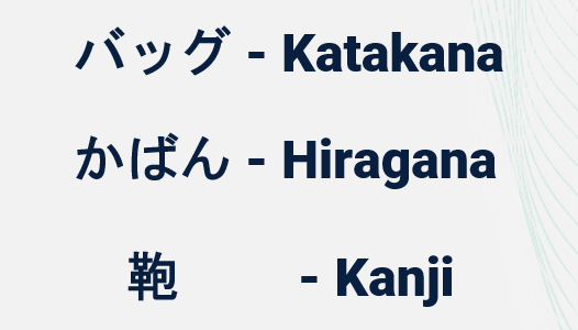 Japanese has 3 alphabets